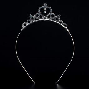 img 1 attached to 👸 Sparkling Style1: Girls' Princess Crystal Tiara Crown for an Exquisite Birthday Party