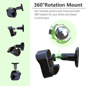 img 1 attached to 📷 All-New Blink Outdoor Camera Housing and Mounting Bracket: 3-Pack Protective Cover and 360° Adjustable Mount Bundle with Sync Module Outlet Mount - Black