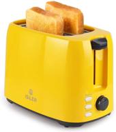 🔥 isiler 2 slice toaster: wide slot, 7 shade settings, double side baking, removable crumb tray, ul certified logo