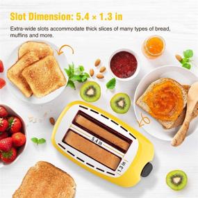 img 2 attached to 🔥 iSiLER 2 Slice Toaster: Wide Slot, 7 Shade Settings, Double Side Baking, Removable Crumb Tray, UL Certified