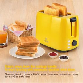 img 1 attached to 🔥 iSiLER 2 Slice Toaster: Wide Slot, 7 Shade Settings, Double Side Baking, Removable Crumb Tray, UL Certified