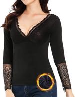 thermal shirts sleeve v neck camisole women's clothing logo