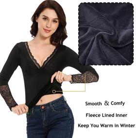 img 1 attached to Thermal Shirts Sleeve V Neck Camisole Women's Clothing