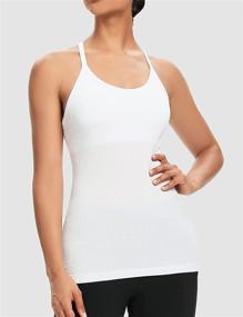 img 3 attached to 🏋️ Women's OBICUM Workout Tank Tops - Racerback Slim Fit Tanks with Built-in Bra for Gym, Running, and Athletic Activities