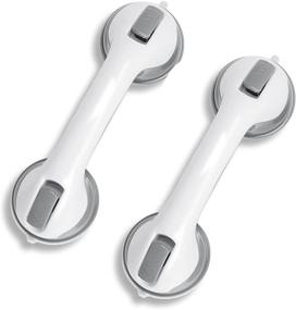 img 4 attached to Texinpress 2 Pack Shower Handles - Reliable 12’’ Suction Safety Bars for Elderly/Seniors - Gray(2 Pack)