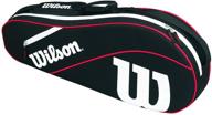 wilson advantage triple bag white sports & fitness logo