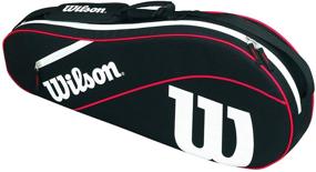 img 3 attached to Wilson Advantage Triple Bag White Sports & Fitness