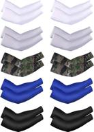 🌞 unisex uv protection arm sleeves with cooling ice silk for cycling, jogging, and outdoor activities логотип