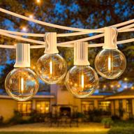 🌟 50ft led g40 globe string lights - shatterproof white outdoor patio lights, 2200k with 52 dimmable edison bulbs - waterproof bistro hanging lights for balcony, party, wedding логотип