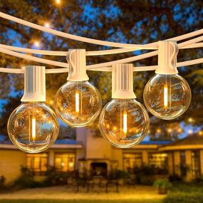 img 4 attached to 🌟 50FT LED G40 Globe String Lights - Shatterproof White Outdoor Patio Lights, 2200K with 52 Dimmable Edison Bulbs - Waterproof Bistro Hanging Lights for Balcony, Party, Wedding