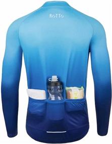 img 2 attached to 🚴 ROTTO Men's Long Sleeve Gradient Color Series Cycling Jersey: The Ultimate Bike Shirt for Performance and Style