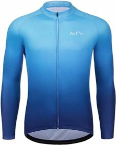 img 3 attached to 🚴 ROTTO Men's Long Sleeve Gradient Color Series Cycling Jersey: The Ultimate Bike Shirt for Performance and Style