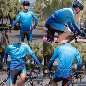 img 1 attached to 🚴 ROTTO Men's Long Sleeve Gradient Color Series Cycling Jersey: The Ultimate Bike Shirt for Performance and Style