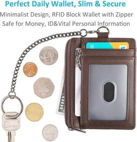 img 2 attached to Bifold Wallets Genuine Leather Keychain Men's Accessories for Wallets, Card Cases & Money Organizers