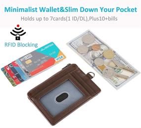 img 3 attached to Bifold Wallets Genuine Leather Keychain Men's Accessories for Wallets, Card Cases & Money Organizers