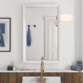 img 4 attached to 🪞 Dorel Living Tribecca 24 Inch White Bathroom Mirror: Elegant, Sleek, and Functional