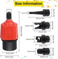 buzifu air pump valve: versatile inflatable schrader valve adapter with 4 standard nozzles for sup pump, boat bed, and paddle board логотип