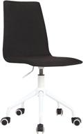 🪑 stylish and comfortable urban shop linen office chair in black logo