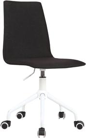 img 1 attached to 🪑 Stylish and Comfortable Urban Shop Linen Office Chair in Black