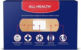 img 3 attached to All Health Fabric Adhesive Bandages: 200 Count, 🩹 Assorted Sizes Variety - The Ultimate First Aid Essential