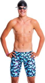 img 2 attached to Funky Boys Swim Jammers - Size 21 to 32 Practice & Competition Swimwear for Efficient Swimming