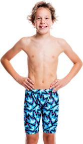 img 3 attached to Funky Boys Swim Jammers - Size 21 to 32 Practice & Competition Swimwear for Efficient Swimming