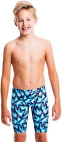 img 4 attached to Funky Boys Swim Jammers - Size 21 to 32 Practice & Competition Swimwear for Efficient Swimming