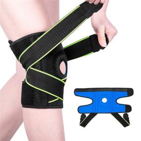 img 4 attached to Green Knee Brace with Side Stabilizers and Patella Gel - Effective Arthritis Pain Relief and Running Support for Men and Women