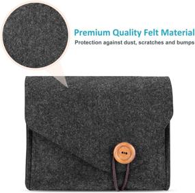 img 2 attached to 👜 ProCase MacBook Power Adapter Storage Bag, Felt Electronics Accessories Organizer Pouch for MacBook Pro Air Laptop Power Supply Magic Mouse Charger Cable Hard Drive Power Bank – Black