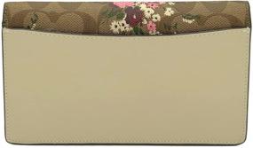 img 2 attached to Coach Foldover Clutch Crossbody Khaki Women's Handbags & Wallets