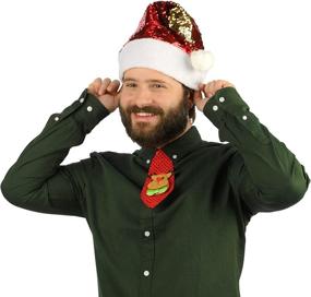 img 1 attached to Shiny Christmas Hat Tie Adults