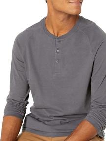 img 2 attached to 👕 Stylish and Comfortable: Goodthreads Long Sleeve Sueded Jersey Henley Men's Clothing - Shirts Collection