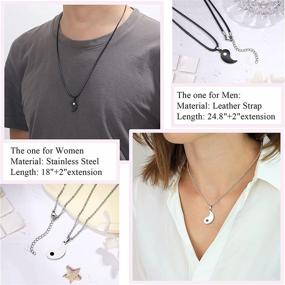 img 2 attached to 🔗 Yin Yang Stainless Steel Couples Necklace: Perfect Christmas Gift for Him, Her, Boyfriend, Girlfriend, Husband, Wife