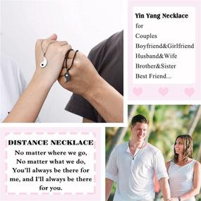 img 3 attached to 🔗 Yin Yang Stainless Steel Couples Necklace: Perfect Christmas Gift for Him, Her, Boyfriend, Girlfriend, Husband, Wife