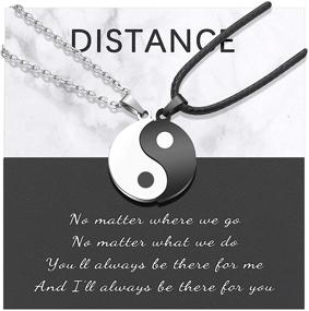 img 4 attached to 🔗 Yin Yang Stainless Steel Couples Necklace: Perfect Christmas Gift for Him, Her, Boyfriend, Girlfriend, Husband, Wife