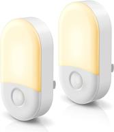 🌙 lohas led night light plug-in with dusk to dawn sensor, soft white 3000k adjustable brightness wall nightlight, 0.6w 30/60lm, mini kid night lamp for bedroom, nursery, hallway, bathroom, 2 pack - enhanced seo логотип