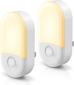 img 4 attached to 🌙 LOHAS LED Night Light Plug-in with Dusk to Dawn Sensor, Soft White 3000K Adjustable Brightness Wall Nightlight, 0.6W 30/60LM, Mini Kid Night Lamp for Bedroom, Nursery, Hallway, Bathroom, 2 Pack - Enhanced SEO