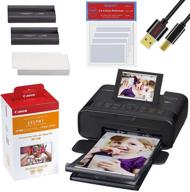 🖨️ canon selphy cp1300 wireless compact photo printer with rp-108 color ink paper set (108 sheets of 4 x 6 paper), neego printer cable, and neego print protector (100 pack) logo