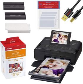 img 4 attached to 🖨️ Canon SELPHY CP1300 Wireless Compact Photo Printer with RP-108 Color Ink Paper Set (108 Sheets of 4 x 6 Paper), NeeGo Printer Cable, and NeeGo Print Protector (100 Pack)