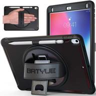 📱 batyue ipad air 10.5 case 2019/2017 pro 10.5 case with pencil holder, shockproof drop protection case + 360° swivel stand/hand strap for ipad air 3rd gen - black (pencil not included) logo