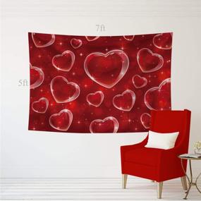 img 3 attached to Vibrant Allenjoy 7x5ft Red Heart Early 2000s Backdrop: Perfect for Fashionable 90s Stars & Glamour Shots in Old School Style - Ideal for Birthday Parties & Photoshoots!