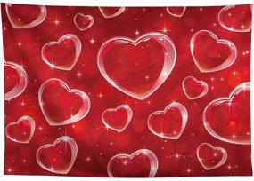 img 4 attached to Vibrant Allenjoy 7x5ft Red Heart Early 2000s Backdrop: Perfect for Fashionable 90s Stars & Glamour Shots in Old School Style - Ideal for Birthday Parties & Photoshoots!