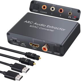 img 4 attached to Конвертер аудио сигнала CAMWAY Digital to Analog с извлекателем аудио по HDMI ARC и мультимодальным подключением: HDMI, оптический, коаксиальный и 3,5 мм стерео выходы.