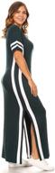 vibe sportswear striped sleeved chrcoal women's clothing in dresses logo