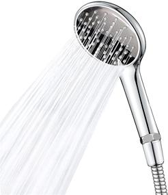 img 4 attached to High Pressure Handheld Shower Head: Experience Powerful Shower Spray with 5 Inch Head and 60 Inch Hose