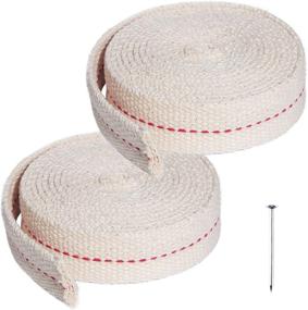 img 4 attached to 🕯️ High-quality OSGP Flat Cotton Wick - 2 Rolls/13 Feet of Cotton Oil Lamp Wick - Ideal for Kerosene Burner Lighting and Paraffin Oil Wick