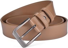 img 2 attached to Beltox Casual Leather Men's Belt with Black Buckle - Available in Sizes 34-36 - Stylish Men's Accessories