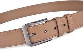 img 1 attached to Beltox Casual Leather Men's Belt with Black Buckle - Available in Sizes 34-36 - Stylish Men's Accessories