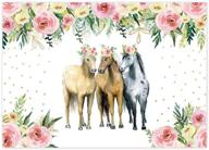 🐎 funnytree horse party backdrop - cowboy & cowgirl flower photo background for farm western birthday, baby shower, bday banner decoration supplies, photobooth prop - 7x5ft logo