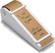 rettel - rettel desktop roller - kraft paper desk roller - includes 1 kraft paper roll (white) logo